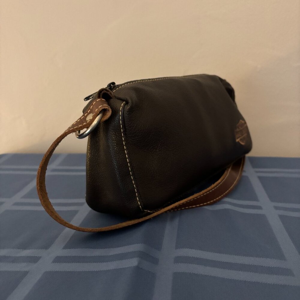 Harley Davidson Brown Leather Mini Shoulder Bag - Picture 2 of 9